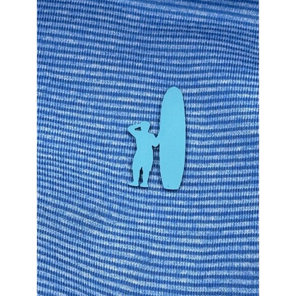 Johnnie-O Shirt Men's XXL Blue Striped Quarter-Zip Pullover Performance Golf - Picture 5 of 9